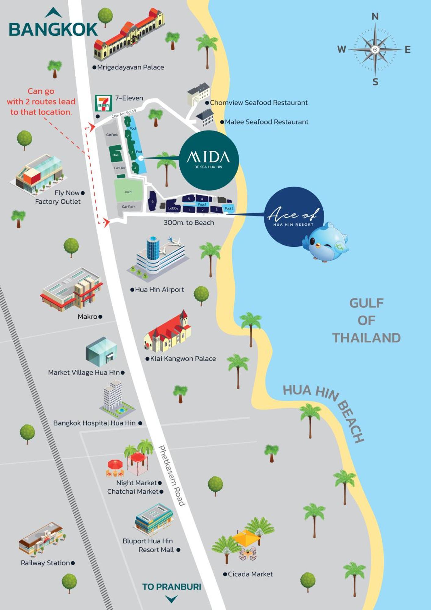 Mida De Sea Hua Hin - Sha Plus Cha-Am Eksteriør billede